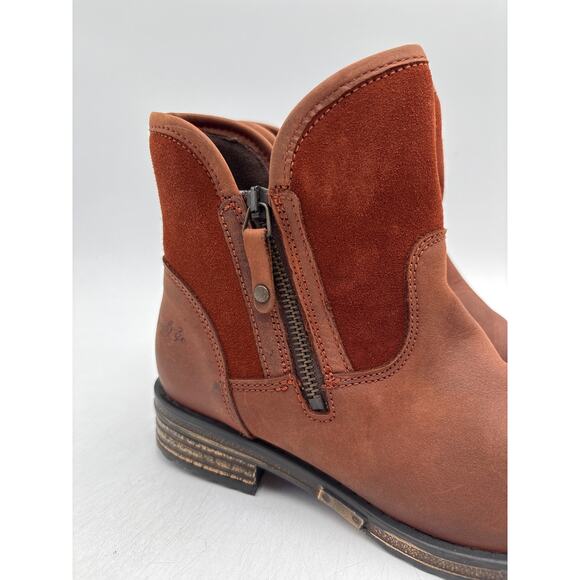 Bos. And Co. STRIVE RUST Women's NEW Suede Zip-Up Ankle Boots Brown EU Size 37 - Picture 3 of 10